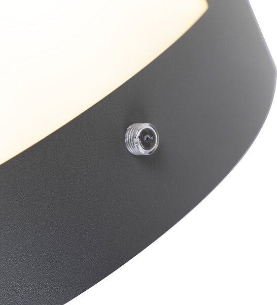 Vonkajšia nástenná lampa antracit IP44 senzor súmraku - Emmerald