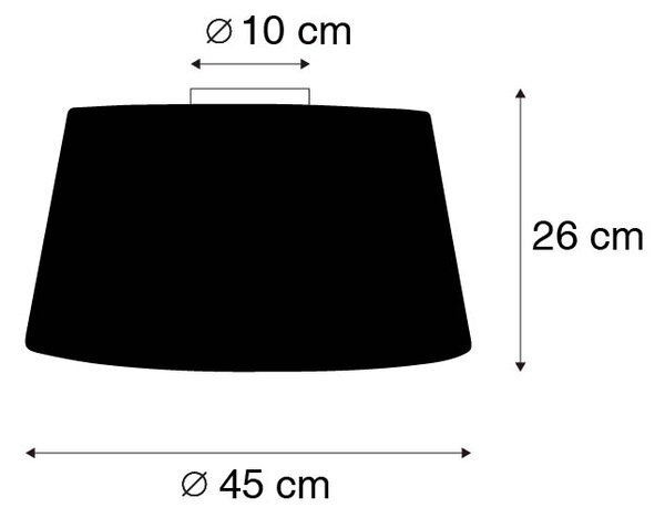 Moderné stropné svietidlo oceľ s bielym tienidlom 45 cm - Combi