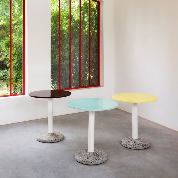 Záhradný stôl Ceramic Ø70, Bright Yellow – HAY