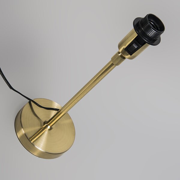 Stolná lampa zlatá/mosadzná s bielym tienidlom 25 cm nastaviteľná - Parte
