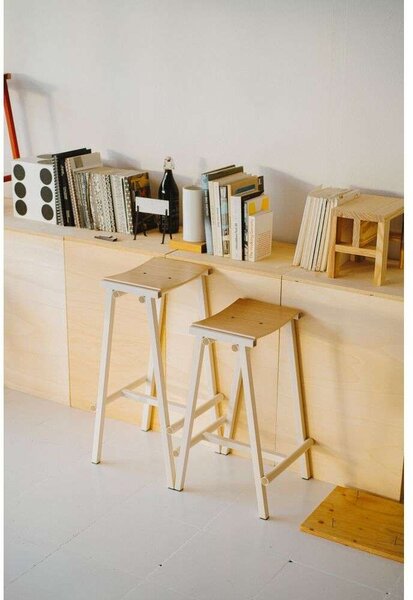 HAY - Taburete 8 Bar Stool Low Eggshell
