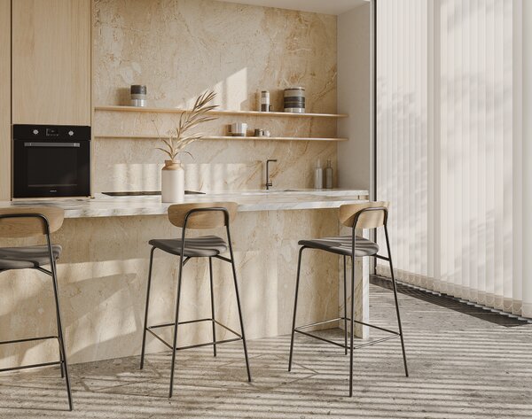 LD SEATING - Barová stolička TRIVI TR-128 s čalúneným sedadlom