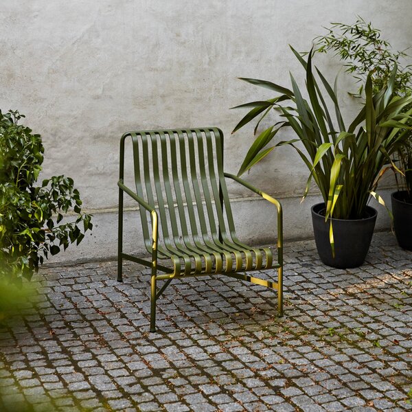 Záhradné kreslo Palissade Lounge High, Olive – HAY