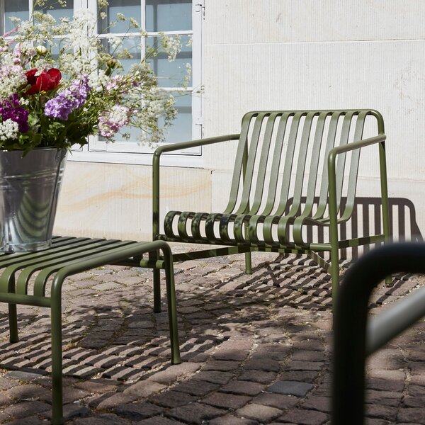 Záhradné kreslo Palissade Lounge Low, Olive – HAY