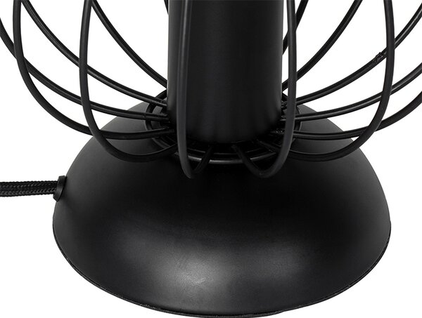Moderná stolná lampa čierna drôtená - Palica