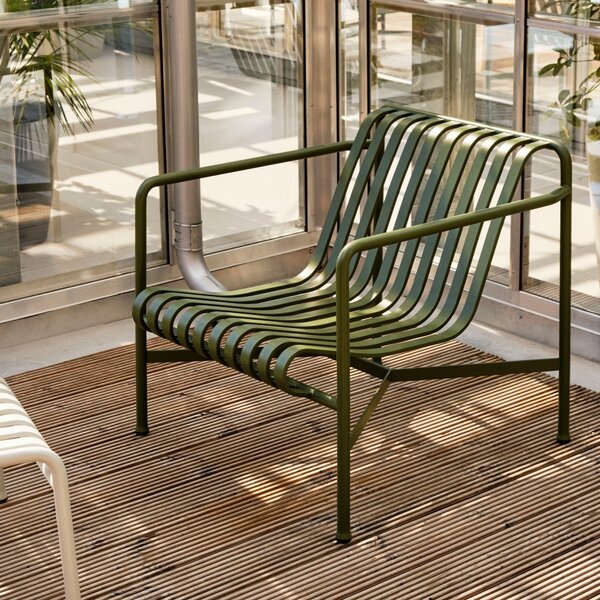 Záhradné kreslo Palissade Lounge Low, Olive – HAY