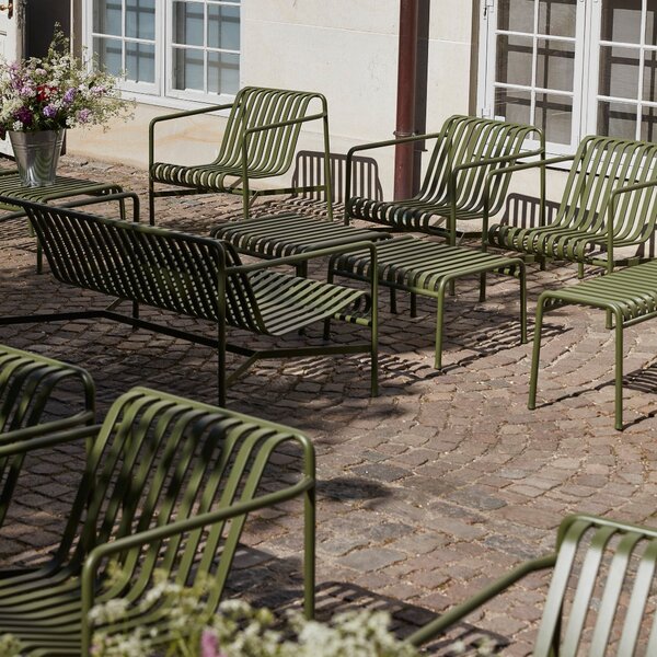 Záhradné kreslo Palissade Lounge Low, Olive – HAY
