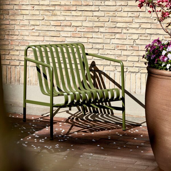 Záhradné kreslo Palissade Lounge Low, Olive – HAY