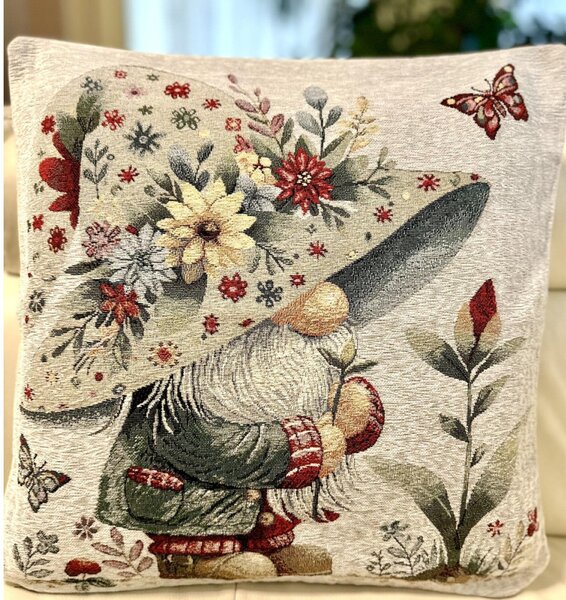 Gobelínová obliečka na vankúš Jarný škriatok Chenille IT118 Farba Viacfarebná Rozmery 42x42 cm