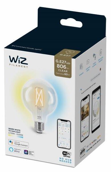 Philips WiZ Tunable white 8718699786694 LED žiarovka Filament Globe E27 6,7W/806lm G95 2700-6500K