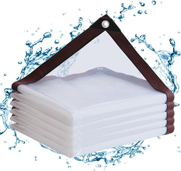 Priehľadná plachta 1,5x1,5m, Vodotesná tarpaulin, PE materiál, pre vonkajšie rastliny