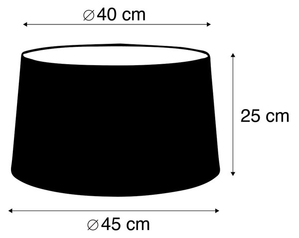 Tienidlo na lampu z ľanu čierne 45/25