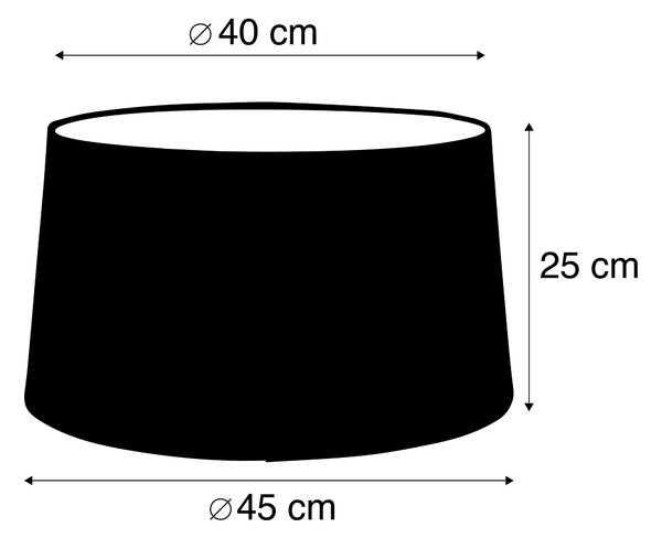 Ľanové tienidlo na lampu sivohnedé 45 cm