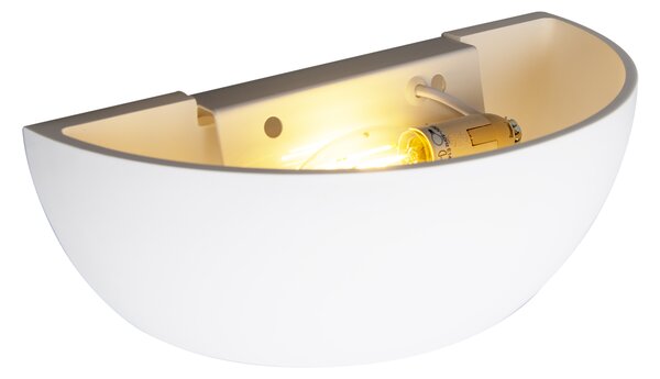 Moderná nástenná lampa biela - Hiske