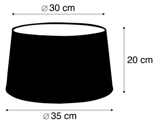 Ľanové tienidlo čierne 35 cm