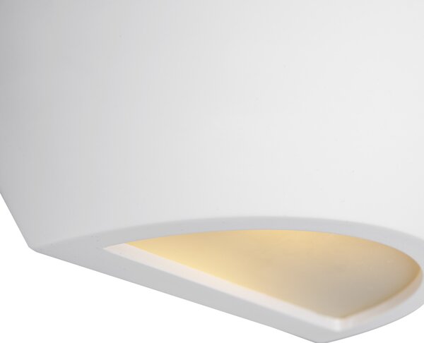 Moderná nástenná lampa biela - Hiske