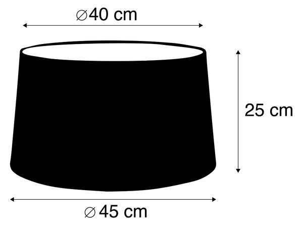 Ľanové tienidlo tmavosivé okrúhle šikmé 45/40/25