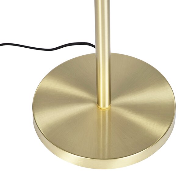 Stojaca lampa mosadz s tienidlom páv 40 cm - Simplo