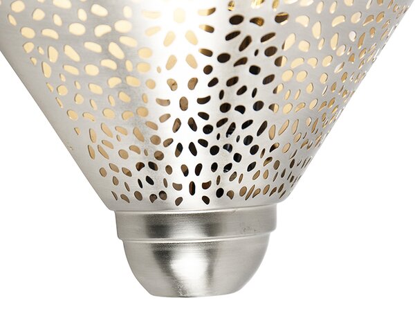 Orientálna nástenná lampa oceľ - Sinbad