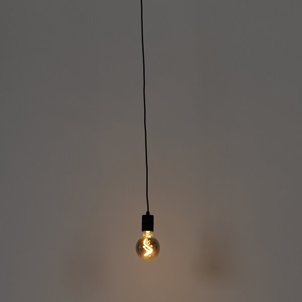 Závesná lampa čierna pre 1-fázový koľajnicový systém - Iconic Cavalux