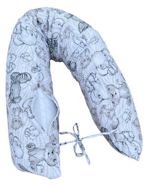 Didatex Tehotenský vankúš - SAFARI DREAMS s obliečkou na zips 160x21 cm