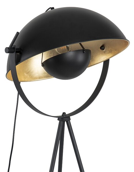 Stojaca lampa čierna so zlatom 42 cm nastaviteľný trojnohý stojan - Magnax