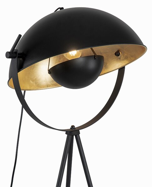 Stojaca lampa čierna so zlatom 42 cm nastaviteľný trojnohý stojan - Magnax