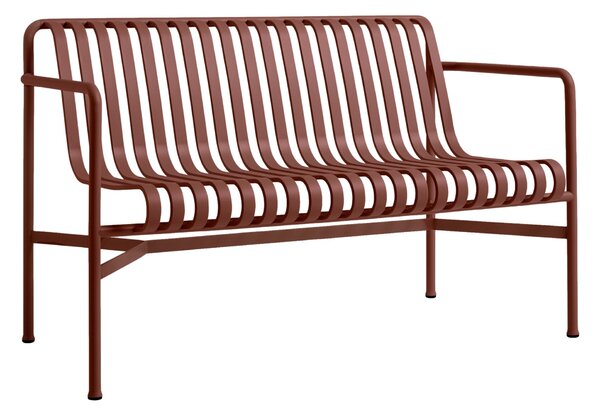 Záhradná lavica Palissade Dining Armrest, Iron Red – HAY