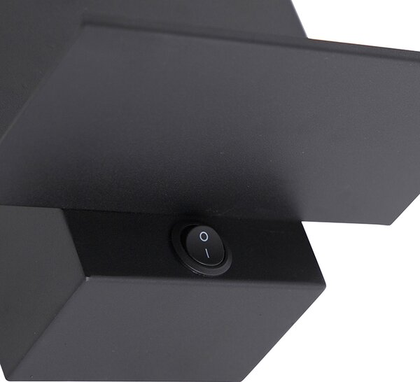 Moderná nástenná lampa čierna vrátane USB pripojenia - Flero