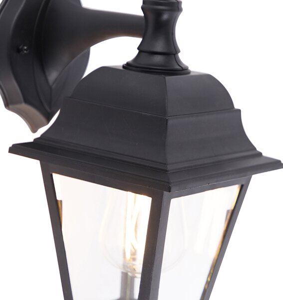 Klasická vonkajšia nástenná lampa čierna IP44 - Capital