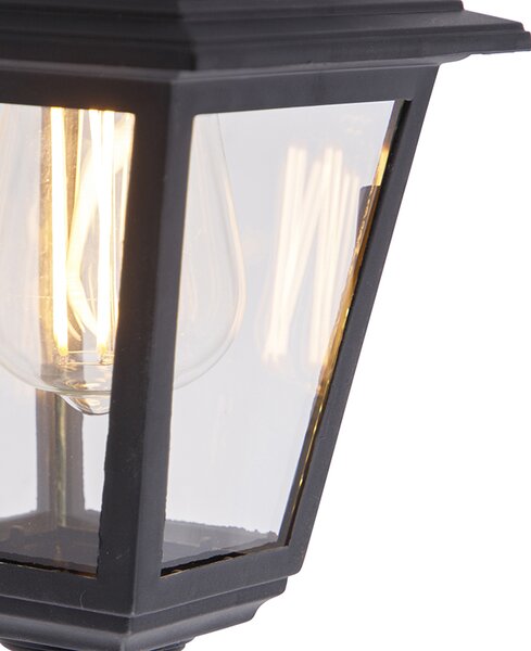Klasická vonkajšia nástenná lampa čierna IP44 - Capital