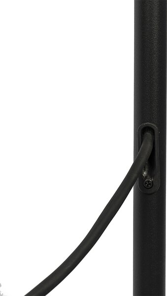 Vonkajšia stojaca lampa čierna s bielym tienidlom IP65 25 cm - Virginia