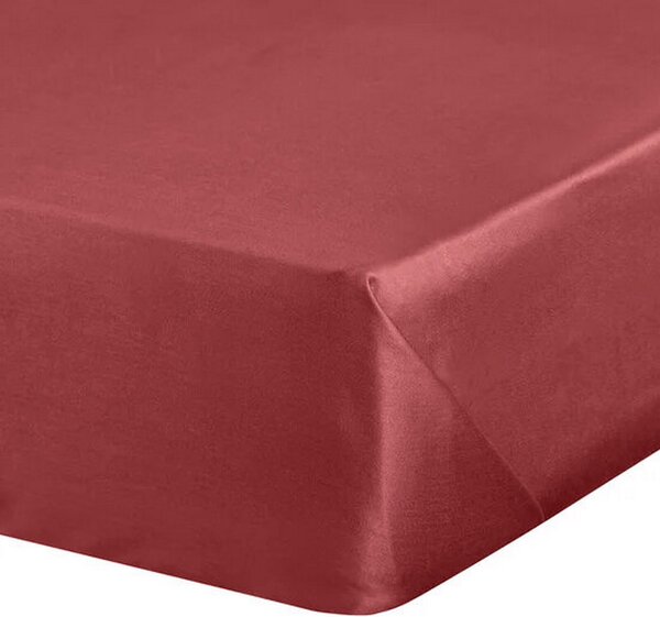 SATÉNOVÉ PRESTIERADLO DINA 160X200 CM ČERVENÉ