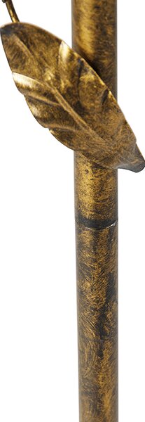 Stojacia lampa zlatá s bronzovým tienidlom a zlatým interiérom 50cm - Linden