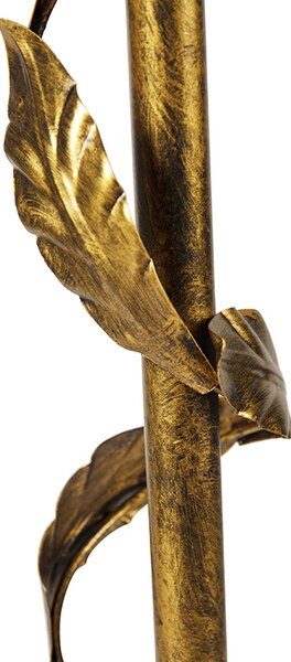 Stojacia lampa zlatá s bronzovým tienidlom a zlatým interiérom 50cm - Linden
