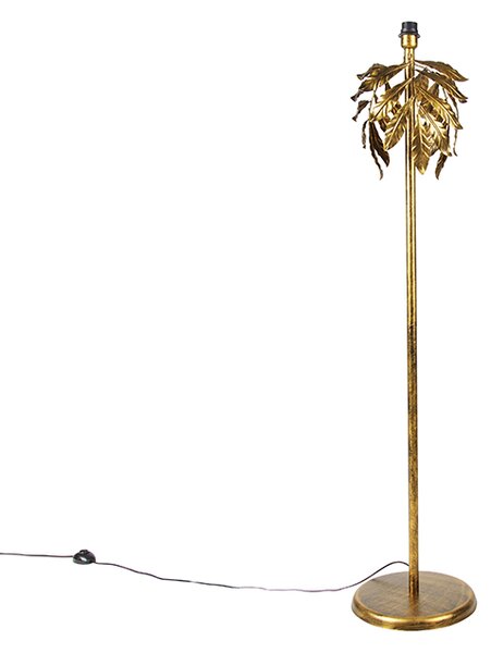 Vintage stojaca lampa antická zlatá 32 cm bez tienidla - Linden