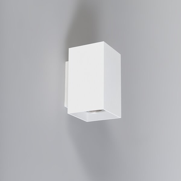 Moderná nástenná lampa biela štvorcová 2-svetlo - Sandy