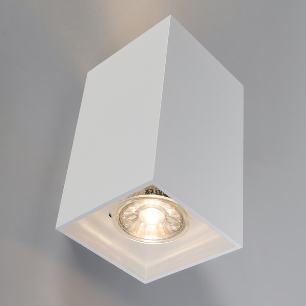 Moderná nástenná lampa biela štvorcová 2-svetlo - Sandy