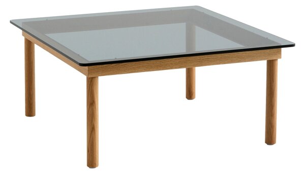 Konferenčný stolík Kofi, 80x80, Solid Oak, rebrované sklo – HAY