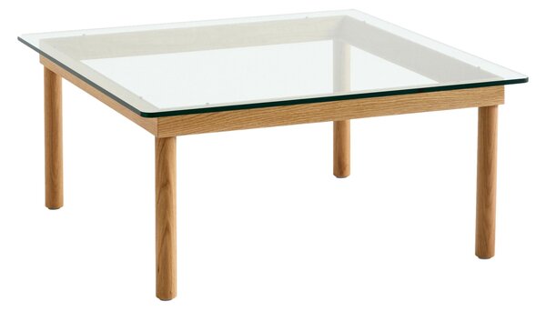 Konferenčný stolík Kofi, 80x80, Solid Oak, rebrované sklo – HAY