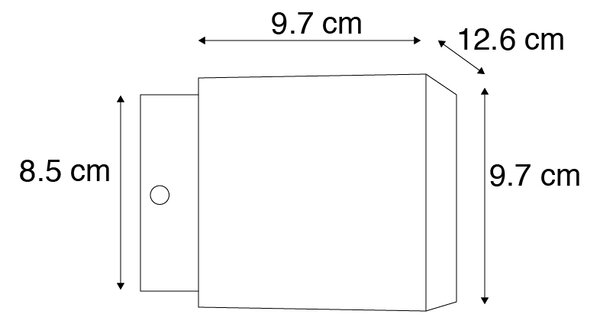 Dizajnová nástenná lampa čierna/zlatá vrátane LED - Caja