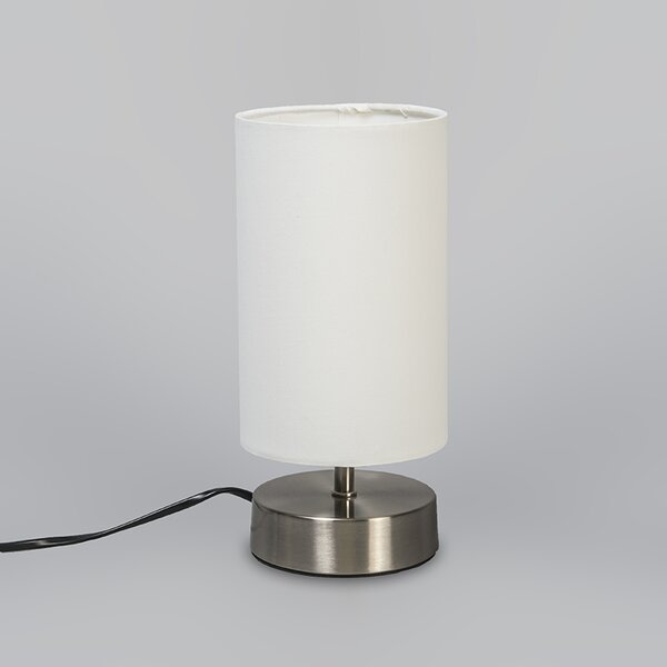 Moderná stolná lampa biela okrúhla 12 cm - Milo 2