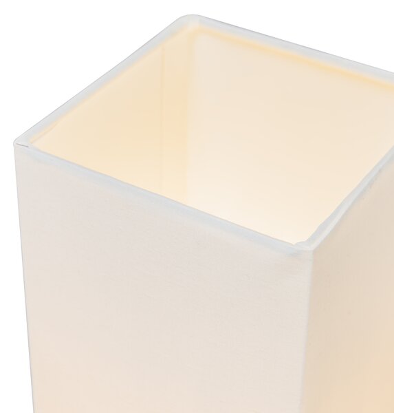 Moderná stolná lampa biela s oceľou - Milo
