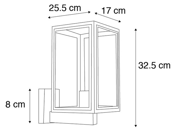 Priemyselná nástenná lampa sivá IP44 - Sutton Up