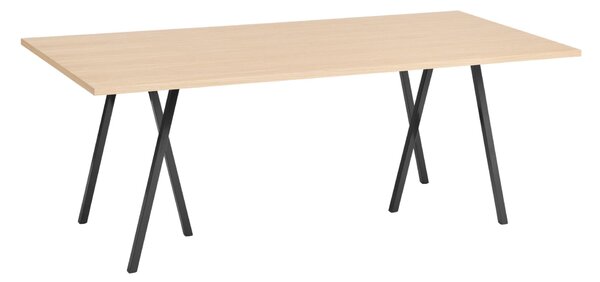 Stôl Loop Stand, Oak / Black, 180 x 88 cm – HAY