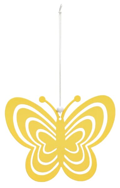 Závesný kovový motýľ PASTEL BUTTERFLY - viac farieb Farba: Žltá