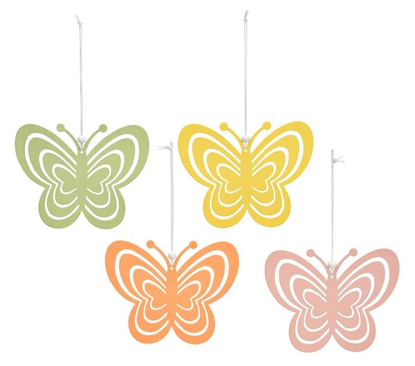 Závesný kovový motýľ PASTEL BUTTERFLY - viac farieb Farba: Žltá