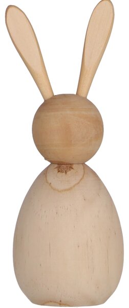 Drevený zajko BUNNY DAISY 17,5 cm prírodný