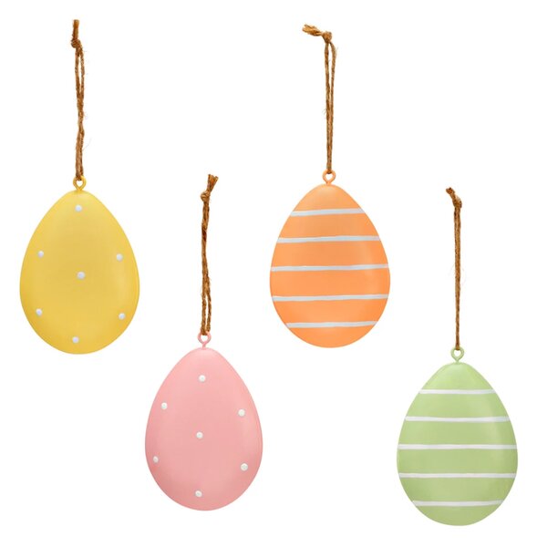 Závesné kovové vajíčko PASTEL EGG - viac farieb Farba: Žltá