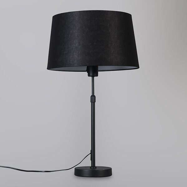 Stolná lampa čierna s tienidlom čiernym 35 cm nastaviteľná - Parte